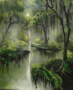 Bob Ross Licht im Nebel