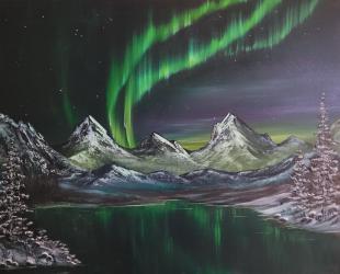 Bob Ross Grüne Nordlichter