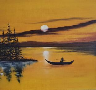 Bob Ross Sonnenuntergang